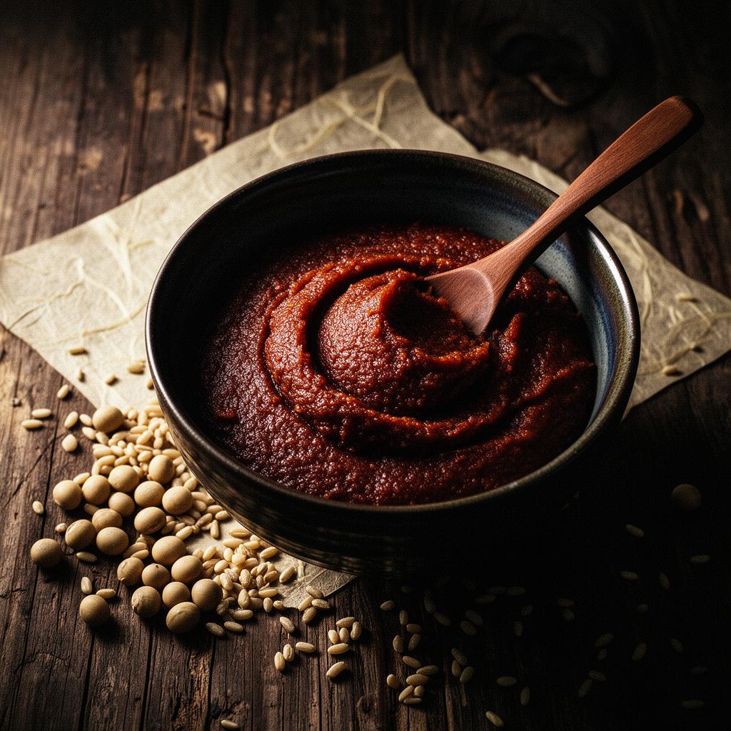Miso Đỏ (Aka miso) — đậm đà, lên men hơn 1 năm, hợp các món hầm và ướp.