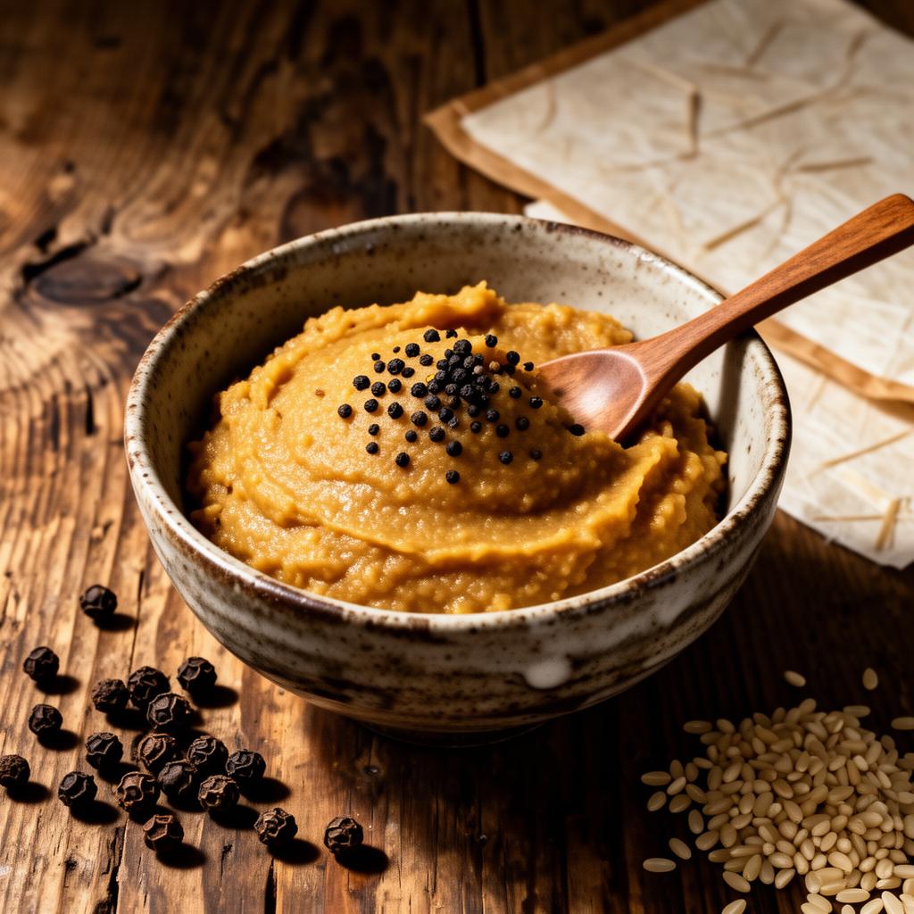 Miso Tiêu — koji gặp tiêu đen, vị cay ấm độc đáo cho món nướng và phết bánh.